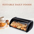 thumbnail image 2 of Modern Bread Storage Holder, Stainless Steel Roll Top for Kitchen Countertop Organizer, Non-Toxic Odorless Material Ensures Freshness and Style in Your Cooking Space, 2 of 5