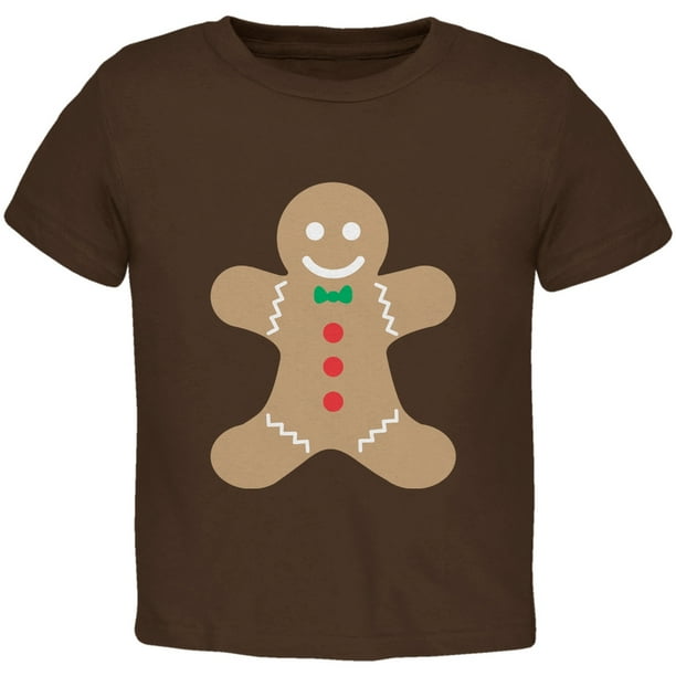 Tee's Plus Gingerbread Man Brown Toddler TShirt