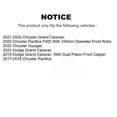 thumbnail image 2 of Transit Auto Front Disc Brake Caliper Rotors and Ceramic Pads Kit for Car Grand Caravan Dodge Chrysler Pacifica Voyager KC8-100018N, 2 of 11
