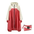 thumbnail image 2 of Imperméable Femmes Hommes Manteau de Pluie Adultes Imperméable Respirant Polyester Imperméable Polyester Imperméable Portable Randonnée Voyage Pliable Manteau de Pluie Cape Rose Blanc, 2 of 6