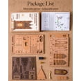thumbnail image 6 of Robotime 3D Wooden Puzzles, Twin-Tower Cathedral Wooden Model Kits for Adults to Build, DIY Tiny House Craft Kits with LED for Home Decor, Gifts for Adults Kids, 6 of 8
