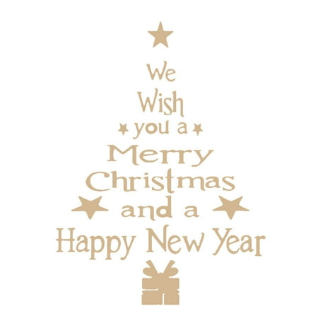 Christmas Tree Letters Stick Wall Art Decal Mural Home Room