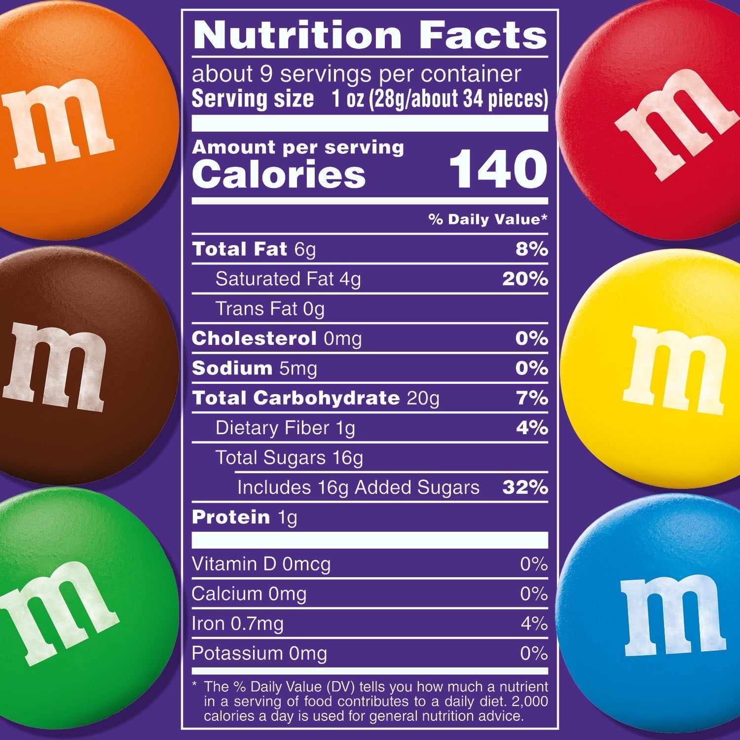 M&MS Dark Chocolate Candies Pouch, Chocolate In Crunchy Candy 9.4oz (4 Pack)