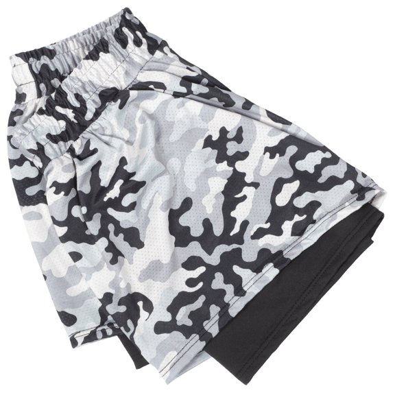 Supvox Mens Swim Trunks with Liner Camouflage Lightweight Quick Drying Swimming Pants