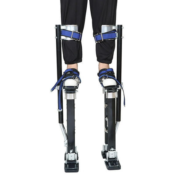 15"-23" Drywall Stilts Grade Adjustable Auminum Tool Stilt Black for Painting Cleaning