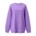 thumbnail image 2 of Women's Sweatshirts 2025 Fall Winter Long Sleeve Crewneck Casual Plain Basic Pullover Tops Sweatshirt for Women, 2 of 3