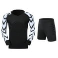 thumbnail image 2 of ZDHoor Boys Padded Two-Piece Goalie Suit Shirt with Pants Soccer Training Uniform,Sizes 9-14 Black-A 10-12, 2 of 6