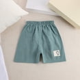 thumbnail image 2 of HXWCHs Girls Summer Shorts Elastic Waist Comfortable Breathable Toddler Play Shorts For 1-6 Years Kids Casual Beach Daily Wear Green 6-12 Months, 2 of 3