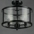 thumbnail image 3 of 25250CLBK Maxim Lighting Sentinel - Three Light Semi-Flush Mount, 3 of 5