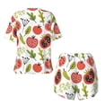 thumbnail image 6 of Rocae Tomatoes for Two Piece Sleepwear Pajamas Sets for Women Soft Short-Sleeved Pjs with Lounge Shorts, 6 of 9