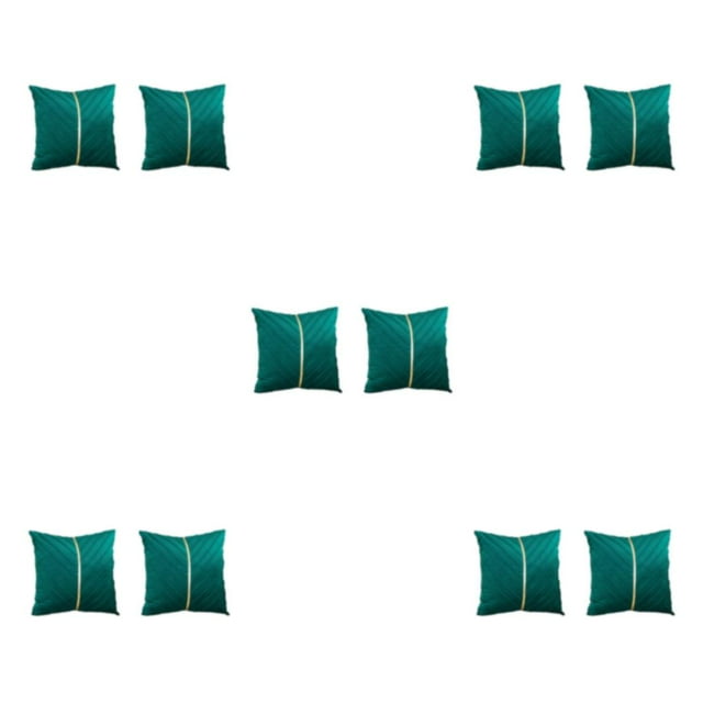Baohd 2pack/lot Symmetrical Gold Thread Velvet Cushion Cover And Fashionable Sofa Home Decor Pillow Case Polyester green 5Set