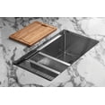 thumbnail image 5 of Rohl RUWUM3319WSSB Culinario 33" Undermount Single Basin Stainless Steel Kitchen Sink -, 5 of 5