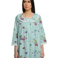thumbnail image 5 of Moomaya Cotton Sleepwear For Ladies Printed Round Neck Button Placket Nightdress, 5 of 6