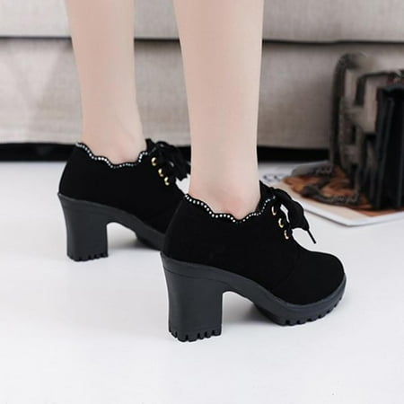 

Tdoqot 2022 Boots for Women- Mid-Heel Casual Christmas Gifts Chunky Heel Women s Ankle Boots Black 36