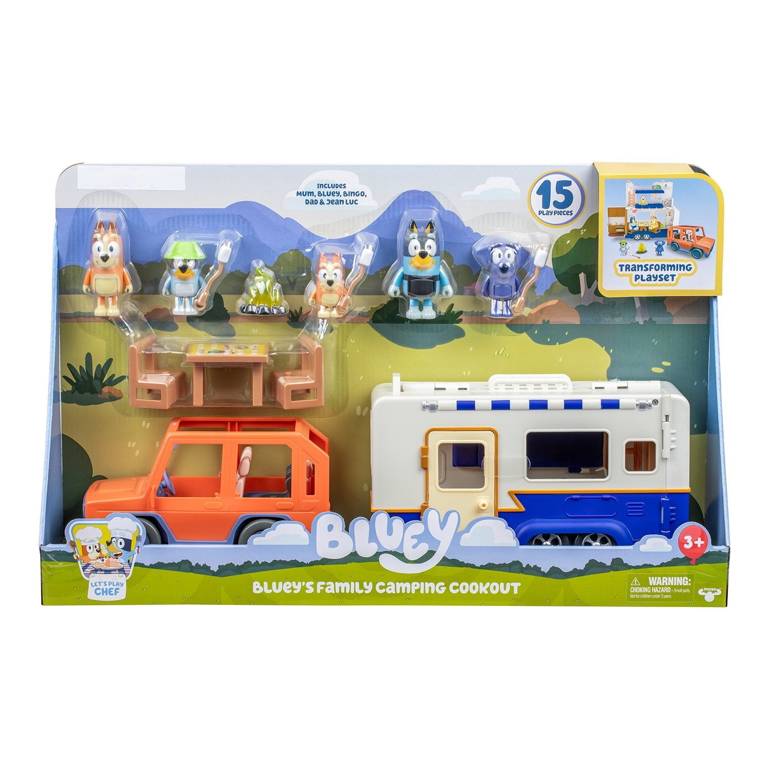 Bluey's Family Camping Cookout Playset
