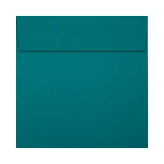 LUXPaper Square Peel & Press Invitation Envelopes, 5 1/2 x 5 1/2, Teal Blue, 50 Pack
