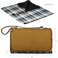 thumbnail image 6 of Picnic TIME Outdoor Picnic Blanket Tote, 59"x51" Foldable Beach & Camping Blanket with Soft Fleece, Water-Resistant Bottom, Adjustable Strap & Zippered Pocket (Black Checkers), 6 of 10