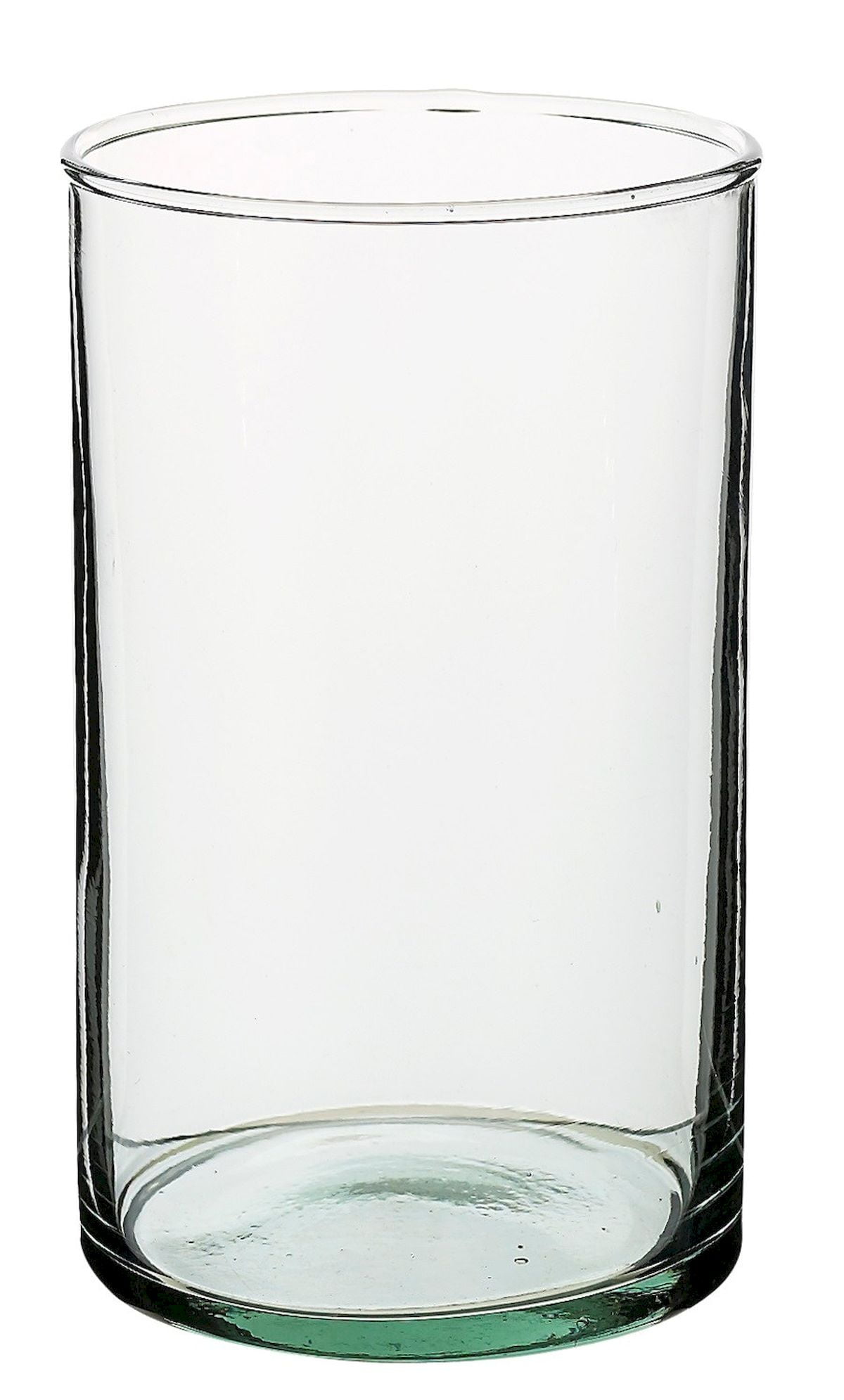 Clear Cylinder Recycled Glass Vase