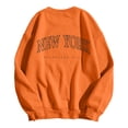 thumbnail image 3 of SIYUDAN Women Sweatshirt for Women Long Sleeve Sweatshirt for Womens Pullover Sweatshirts Orange Pullover Adult Cute Crewneck Sweatshirt Fall Crewneck Women'S Fashion, 3 of 5