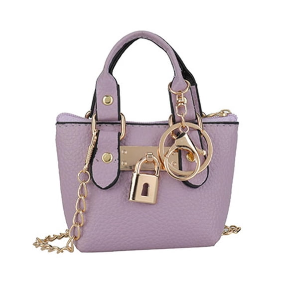 Micro Mini Shoulder Bag for Women, Versatile PU Leather Crossbody Purse with Chain Strap, Compact Fashionable Handbag for Essentials