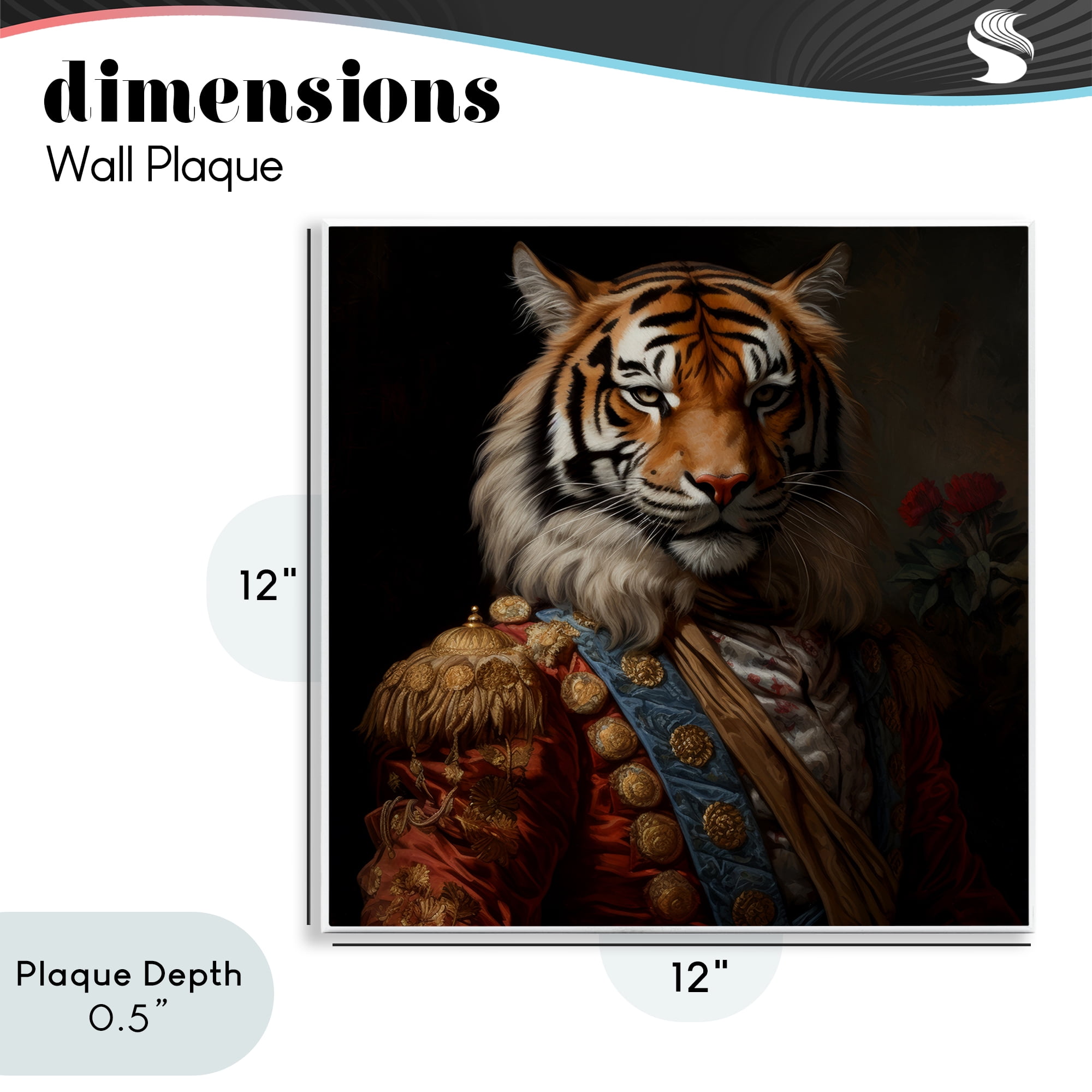Stupell Industries Noble Tiger Transformation Wall Plaque Art, design by Lazar Studio