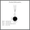 thumbnail image 5 of Gem Stone King 1.10 Ct Round Black Diamond 10K White Gold Pendant With Chain, 5 of 5
