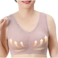 thumbnail image 6 of ylioge XL-4X Plus Size Sports Bras for Women No Underwire Push Up Bralettes Lightweight Solid Color Breathable Full-Coverage Sleeping Underwear Bra, 6 of 6