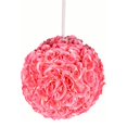 thumbnail image 1 of Vickerman 12" Contemporary Fabric Artificial Rose Ball in Pink, 1 of 2