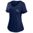 thumbnail image 2 of Women's Fanatics College Navy Seattle Seahawks By The Rules V-Neck T-Shirt, 2 of 3