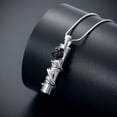 thumbnail image 4 of Rose Flower Urn Ashes Necklace for Women Men Cylinder Cremation Jewelry for Ashes Locket Memorial Pendant, 4 of 4
