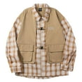 thumbnail image 2 of Vedolay Jacket for Men Long Sleeve Button Down Blazer Jacket Cardigan Khaki,M, 2 of 3