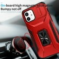 thumbnail image 6 of Allytech Shockproof Back Case for Apple iPhone 11, Military Grade Protective With Ring Holder Stand Compatible with Car Mount Anti-slip Hybrid Rugged Bumper Phone Cover for Men Boys -Red, 6 of 8