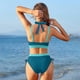 thumbnail image 4 of Trajes de baño para mujer, traje de baño de bikini de estilo dividido de color sólido informal y de moda para mujer con tirantes, trajes de baño para mujer, trajes de baño para mujer, traje de baño pa, 4 of 6