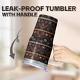 thumbnail image 5 of 20oz Stainless Steel Tumbler with Lid and Straw, Bohemian Boho Insulated Travel Coffee Mug, Double Wall Vacuum Leakproof Cup Design, 5 of 5