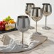 thumbnail image 5 of Elegantes copas de vino de acero inoxidable plateadas - Robustas e irrompibles - 1 pieza, 5 of 5