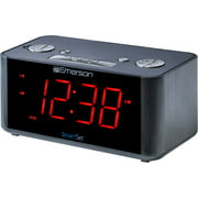 Emerson SmartSet Alarm Clock Radio with Bluetooth Speaker, Charging Station/Phone Chargers with USB Port