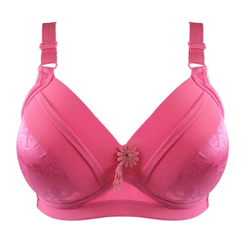 Women Plus Size Bra Solid Push Up Busty Brassiere C Cup Wireless