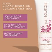 smartSOLUTIONS Straight N Curl Serum 4 oz, | Smooths & Straightens | Curves & Curls | Paraben-Free | Plant-based