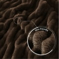 thumbnail image 6 of Exclusivo Mezcla Twin Size Flannel Fleece Blanket, Super Soft 3D Striped Jacquard Blanket for Bed, Lightweight Fuzzy Cozy Blankets, Coffee, 60"x80", 6 of 8