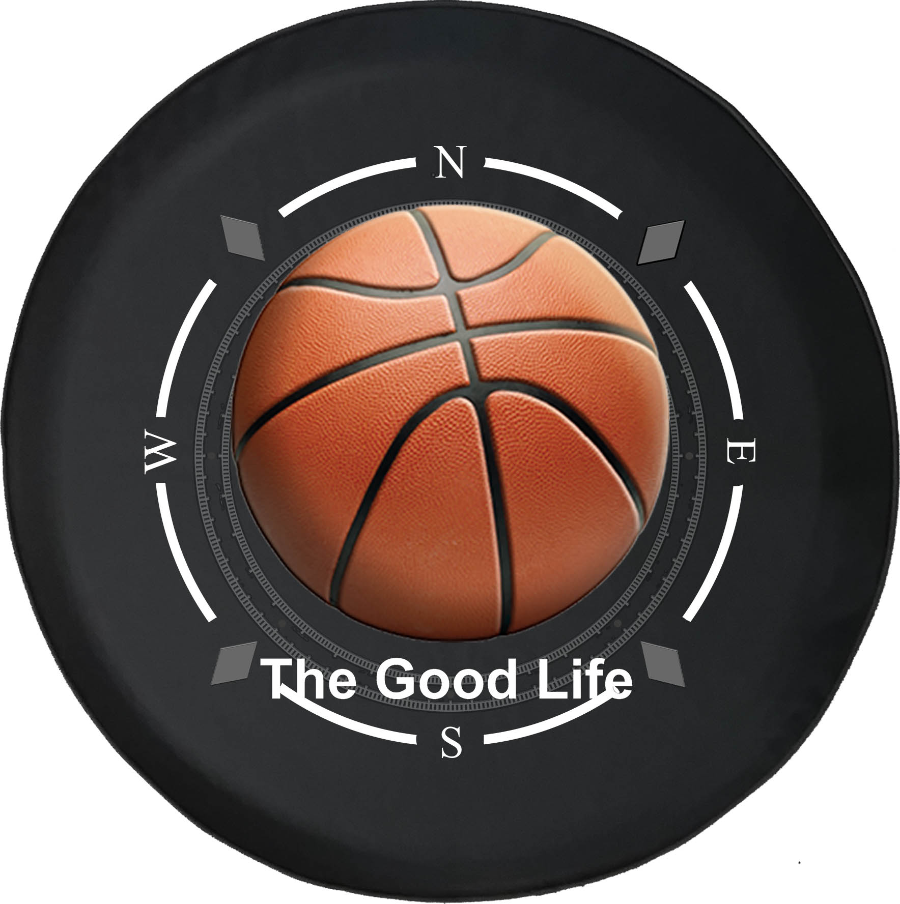 Spare Tire Cover Compass The Good Life Basketball Wheel Covers Fit for SUV  accessories Trailer RV Accessories and Many Vehicles - Walmart.com