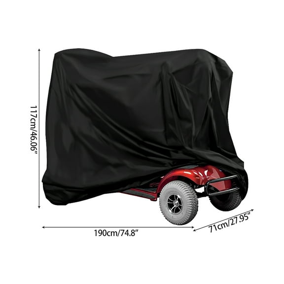 MTFun Motorbike Mobility Scooter Cover Waterproof Rain Protection 190T Polyester 190*71*117cm / 170*61*117cm