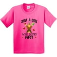 thumbnail image 3 of Inktastic Artist Just a Girl Who Loves Art Youth T-Shirt, 3 of 5