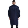 thumbnail image 4 of Eandarui Unisex Adult Dustproof Long Sleeve Work Coats Workwear Lapel Collar Button Up Jackets Navy Blue 190, 4 of 7