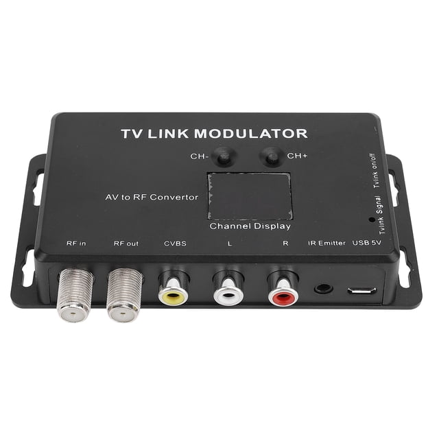 TV Link Modulator, TM70 471.25 MHz To 885.25 MHz AV To RF TV Link Modulator for Hotels Supermarkets Cafes