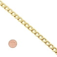 thumbnail image 3 of 9mm 14k Yellow Gold Plated Flat Curb Choker Chain Necklace, 16 inches, 3 of 7