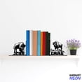 thumbnail image 3 of Handmadetneonsign Bison Metal Bookends, Bison Name Bookend, Wildlife Bison Animal Table Bookshelf Decor 80404, 3 of 4
