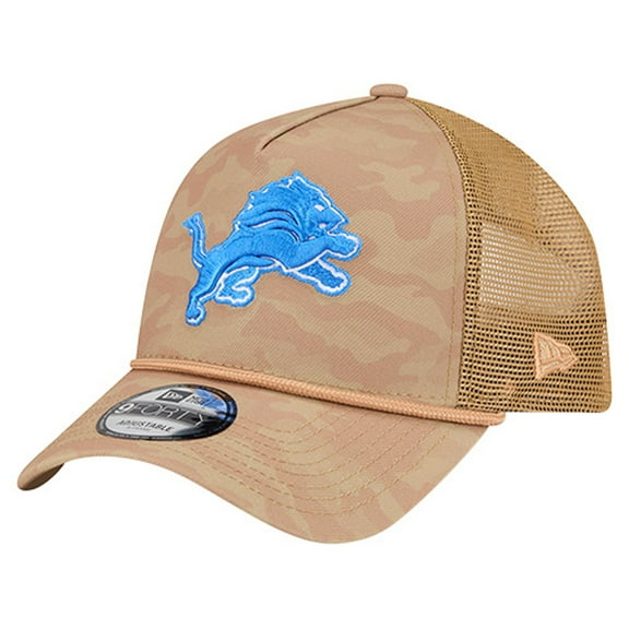 Men's New Era  Tan Detroit Lions Wheat Camo 9FORTY Adjustable Hat