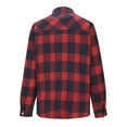thumbnail image 3 of Womens Plaid Cotton Shirt Loose Fitting Casual Long Sleeve Button Plaid Flannel Blouse Tops S, 3 of 6