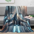 thumbnail image 5 of Fighter Jet Flannel Throw Blanket – Soft, Cozy, and Anti-Allergenic with Futuristic Cityscape Design – Perfect for Sofa, Bed, or Gift – Versatile Multi-Purpose Use, 5 of 6