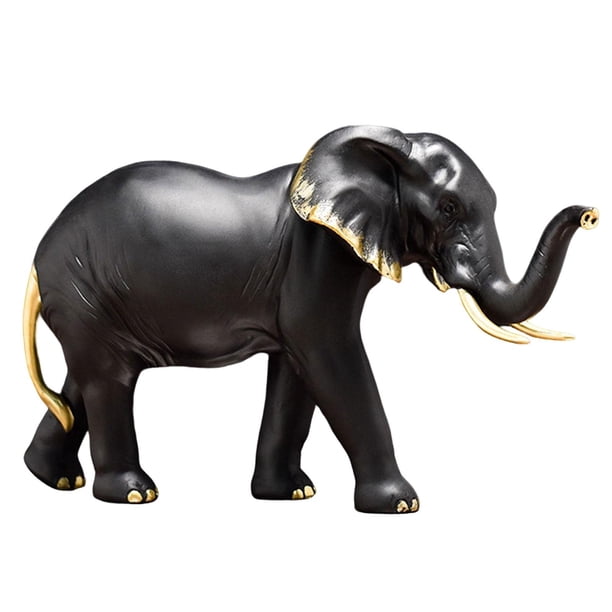 Estatua de , para decoración de oficina, cocina, armario , Bar negro Gloria Estatuilla de elefante